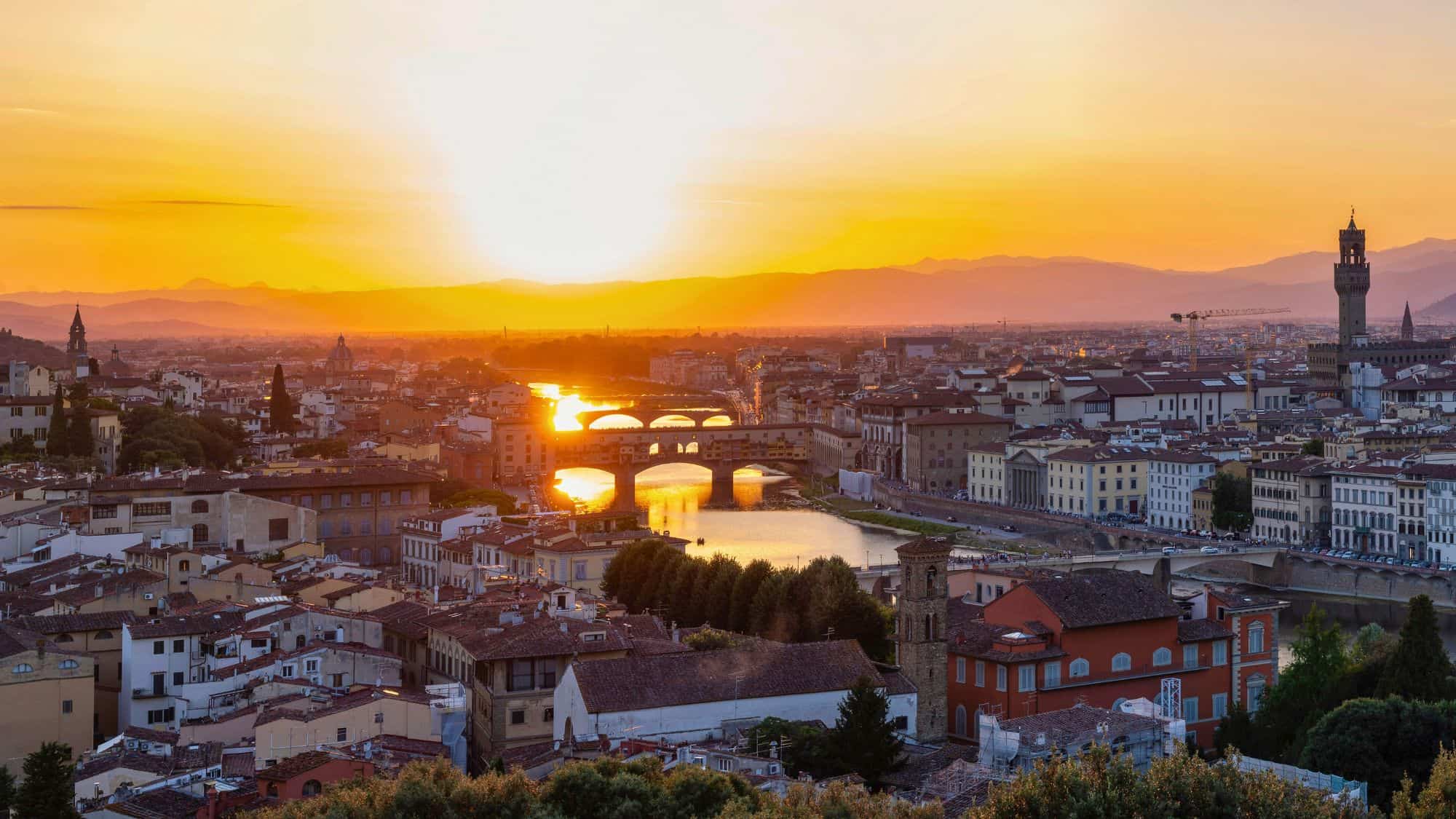 Skyline of Florence from Piazzale Michelangelo, Italy